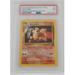 Pokemon TCG. Arcanine Number 6 Black Star Promo Pokemon League Non-Holo PSA 7.