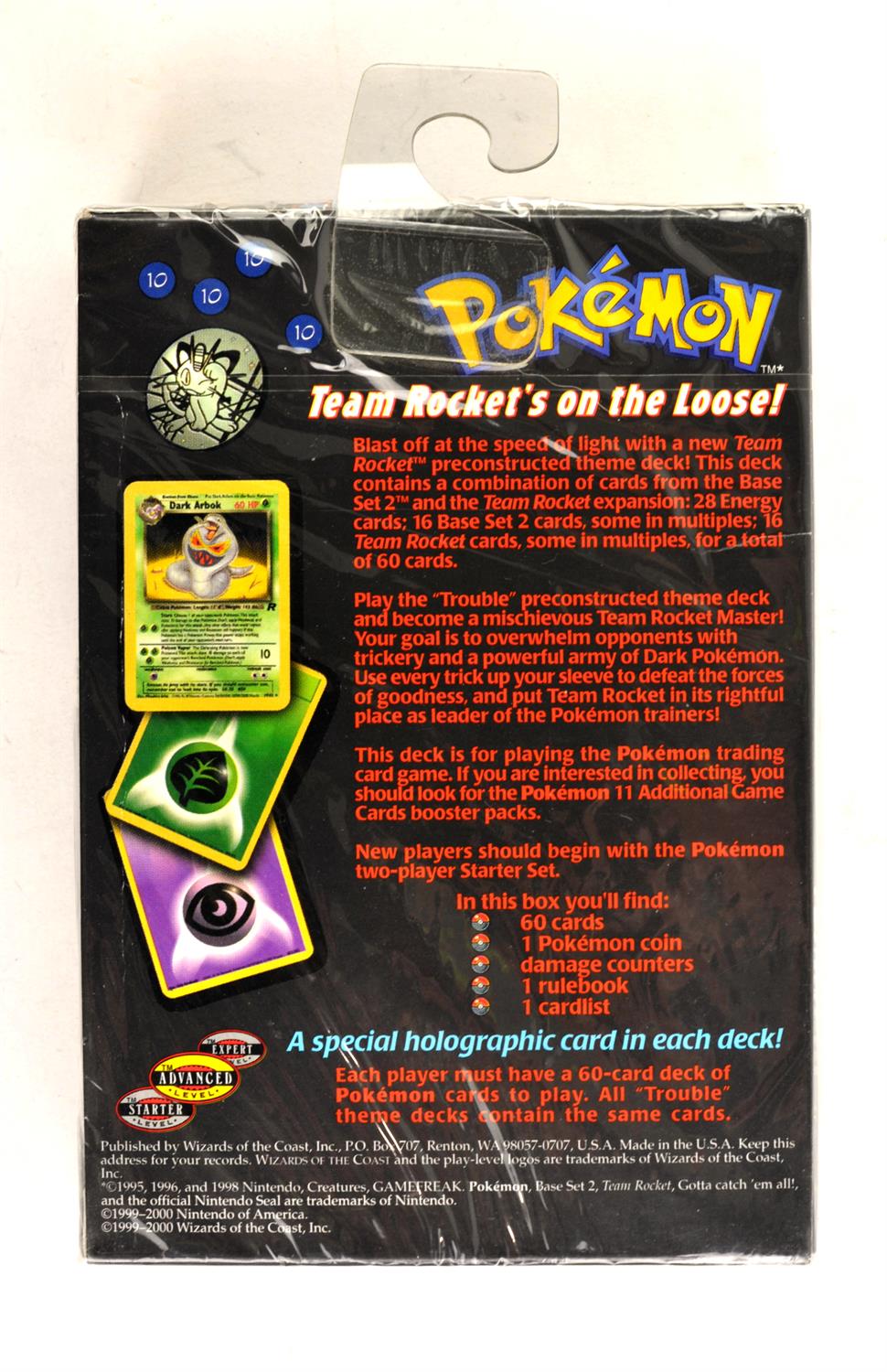 Pokemon TCG. Team Rocket Trouble Theme Deck, Sealed. Deck is in excellent condition, seal intact, - Image 2 of 6