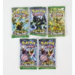Pokemon TCG - 5 sealed Fates Collide booster packs each containing 10 cards. Factory sealed