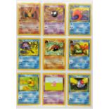 Pokemon TCG. 1st edition Fossil lot of 9 cards including a holographic Moltres number 12/62.