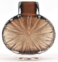 Geoffrey Baxter (British, 1922-1995) for Whitefriars, Sunburst vase, Cinnamon colourway, 15cm high