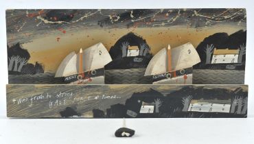 John Maltby, ' Wind Fresh to strong,,,,Gale force at times', a painted board automata picture of