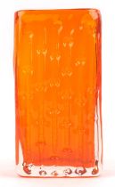 Geoffrey Baxter (British, 1922-1995) for Whitefriars, Bamboo vase, Tangerine colourway, 20cm high