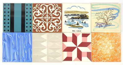 Carters tiles, a tile of Poole Harbour, 15.5cm square, together with approximately 45 tiles,