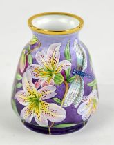 Marie Graves for Moorcroft, Stargazer designed collectors' club enamel vase. Vase features delicate