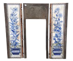Thomas Jekyll, (British, 1827-18810, a bronze and cast iron fire place surround, in three parts,