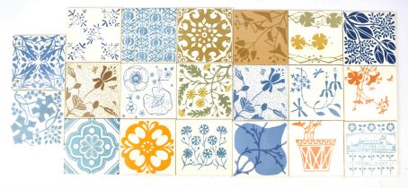 After Eleanor Greeves, (British, 1924-2015), seventeen ceramic tiles by H and R Johnson Ltd,