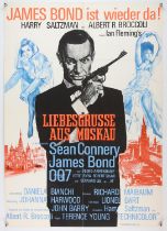 James Bond From Russia with Love (1970's) German A1 film poster, folded, 23 x 33 inches.