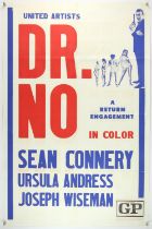 James Bond Dr. No (1970's) One Sheet film poster, United Artists, folded, 27 x 41 inches.