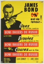 James Bond From Russia with Love (1964) French Petite film poster, first release, folded, 15.5 x 22.