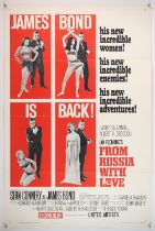 James Bond From Russia With Love (1964) US One Sheet film poster, first release, Style B,