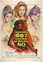 James Bond Dr. No (1963) Spanish One Sheet poster from the first release, artwork by Macario "Mac"