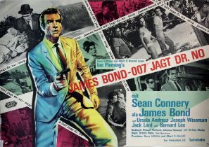 James Bond Dr. No (1962) German A0 poster with poster illustration by Atelier Degen.