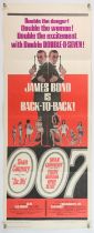 James Bond Dr. No / From Russia with Love (R-1965) US Insert film poster, featuring Sean Connery,