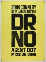 James Bond Dr. No (1962) Danish first release teaser and main film posters, folded,