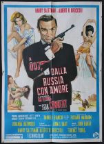 James Bond From Russia With Love (R-1970's) Italian Two Foglio film poster, starring Sean Connery,