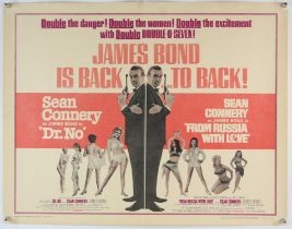James Bond Dr. No / From Russia with Love (R-1965) US Half Sheet film poster, featuring Sean