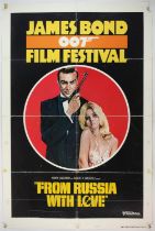 James Bond Festival (1970's) US One Sheet film poster, Style B, 'From Russia with Love',