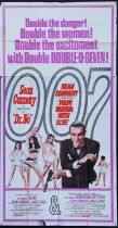 James Bond Dr. No / From Russia with Love (1965) US Three Sheet film poster, folded, 41 x 81 inches.