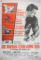 James Bond From Russia with Love (1964) Argentinean One Sheet film poster, starring Sean Connery,