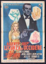 James Bond Dr. No (1962) Italian 2 Foglio film poster, starring Sean Connery, artwork by Averardo