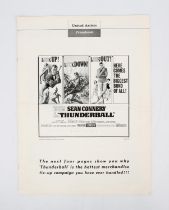 James Bond Thunderball (1965) US first release pressbook, 13.5 x 18 inches.