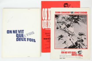 James Bond You Only Live Twice (1967) French press information, synopsis, and other items.