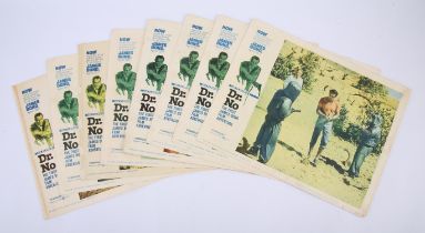 James Bond Dr. No (1962) Set of 8 US Lobby cards for the first 007 movie starring Sean Connery,