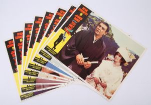 James Bond You Only Live Twice (1967) Set of 8 US Lobby cards, starring Sean Connery, flat,