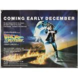 Back To The Future (1985) Advance British Quad film poster 'Coming Early December',