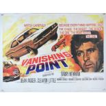 Vanishing Point (1971) British Quad film poster, classic example of Tom Chantrell's poster artwork,