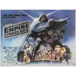 Star Wars The Empire Strikes Back (1980) British Quad film poster, artwork by Tom Jung, folded,