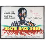 Death Race 2000 (1975) British Quad film poster with Tom Chantrell artwork, with Sylvester Stallone