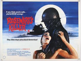 Rosemary's Killer (1981) British Quad film poster, signed by Brian Bysouth, rolled, 30 x 40 inches.