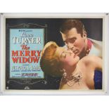 The Merry Widow (1952) British Quad film poster, Lana Turner musical, linen backed, 30 x 40 inches.