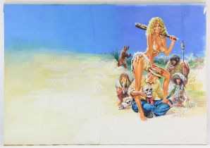 Cavegirl (1985) Original artwork by British designer and artist Brian Bysouth, starring Daniel