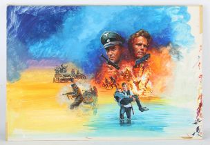 Original colour artwork by Brian Bysouth, gouache on board showing an army scene,