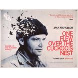 One Flew Over the Cuckoo's Nest (1975) British Quad film poster, 2017 BFI re-release,