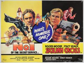 No. 1 of the Secret Service / Sicilian Cross (1970’s) British Quad double bill film poster signed