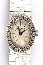 Bueche-Girod a ladies white gold cocktail watch, the signed dial with painted hour markers,