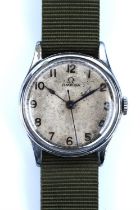 Omega, a HS8 Fleet Air Arm wristwatch, the signed dial with Arabic numeral hour markers,