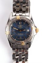 Breitling, A Ladies Callistino wristwatch, the stainless steel case with unidirectional bezel,