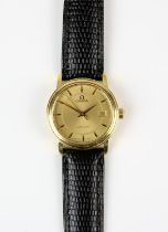 Omega A Reference 4690102 Deville ladies wristwatch in gold case, the signed dial with baton