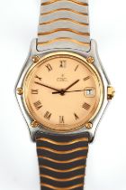 Ebel 1911, A Ladies reference 183908, bi metal wristwatch the signed dial with gold Roman numeral