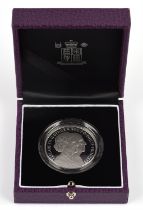 A British Royal Mint platinum proof crown 2007, 129, with its capsule, case, certificate and