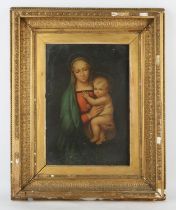 After Raphael, The Madonna della Sedia; Madonna del Granduca, two chromolithograph prints,