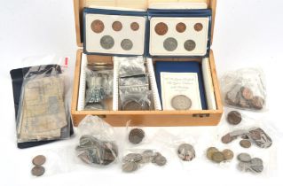 A collection of British and a few foreign coins and bank notes, mostly as taken from circulation,