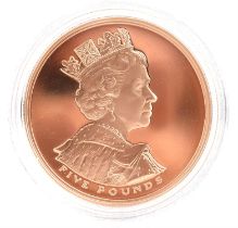A British Royal Mint gold proof crown 2002, 3127, with its capsule, case, certificate and original