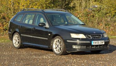 2007 Saab 9-3 Sportwagon 2.0T Hot Aero Turbo. Registration number KW56 OWP. Mileage: 157,466.