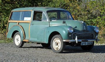 1963 Morris Minor Traveller. Registration number: APB 980A. Petrol. Mileage 43,364.